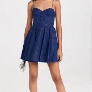 Brand new with tags Alice and Olivia Adara blue bustier dress.